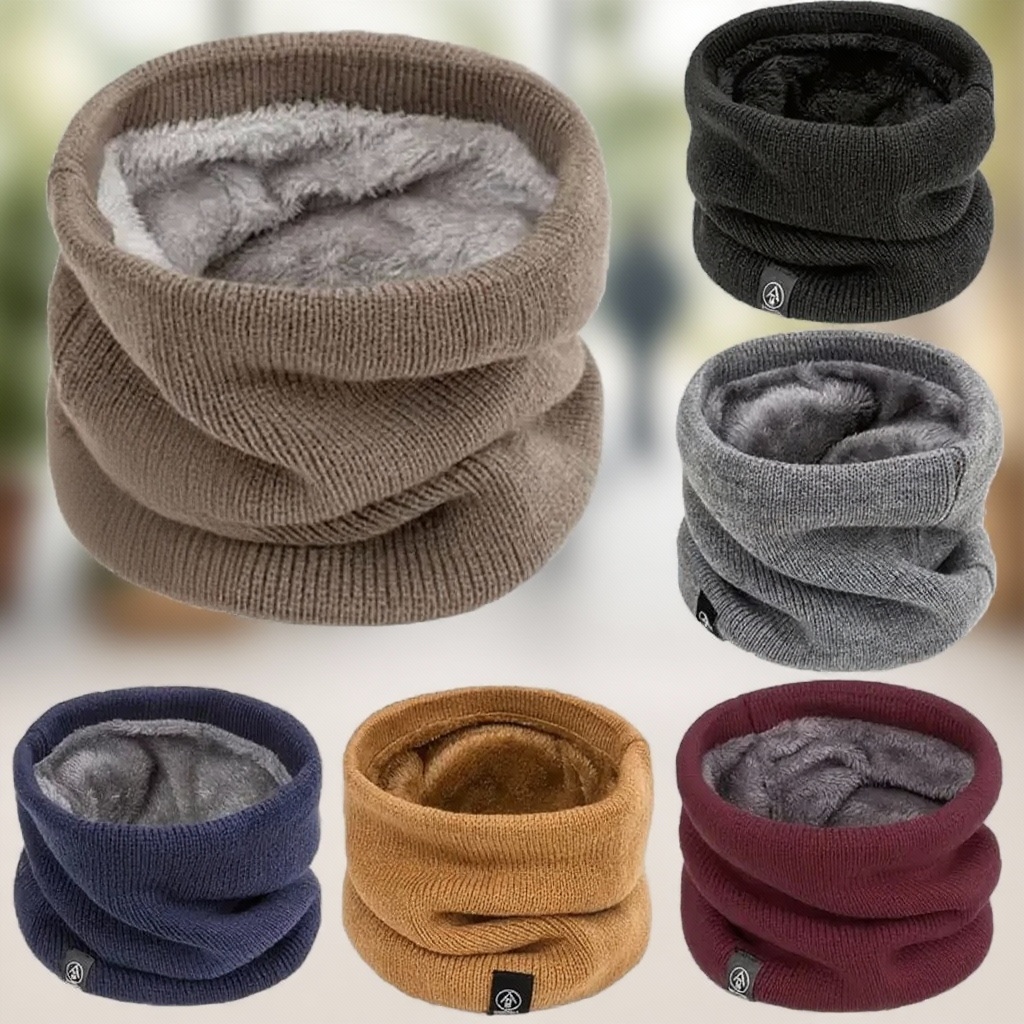 Warm Knitted Scarf Thickened P - Neck Warmer Tube recension och pris