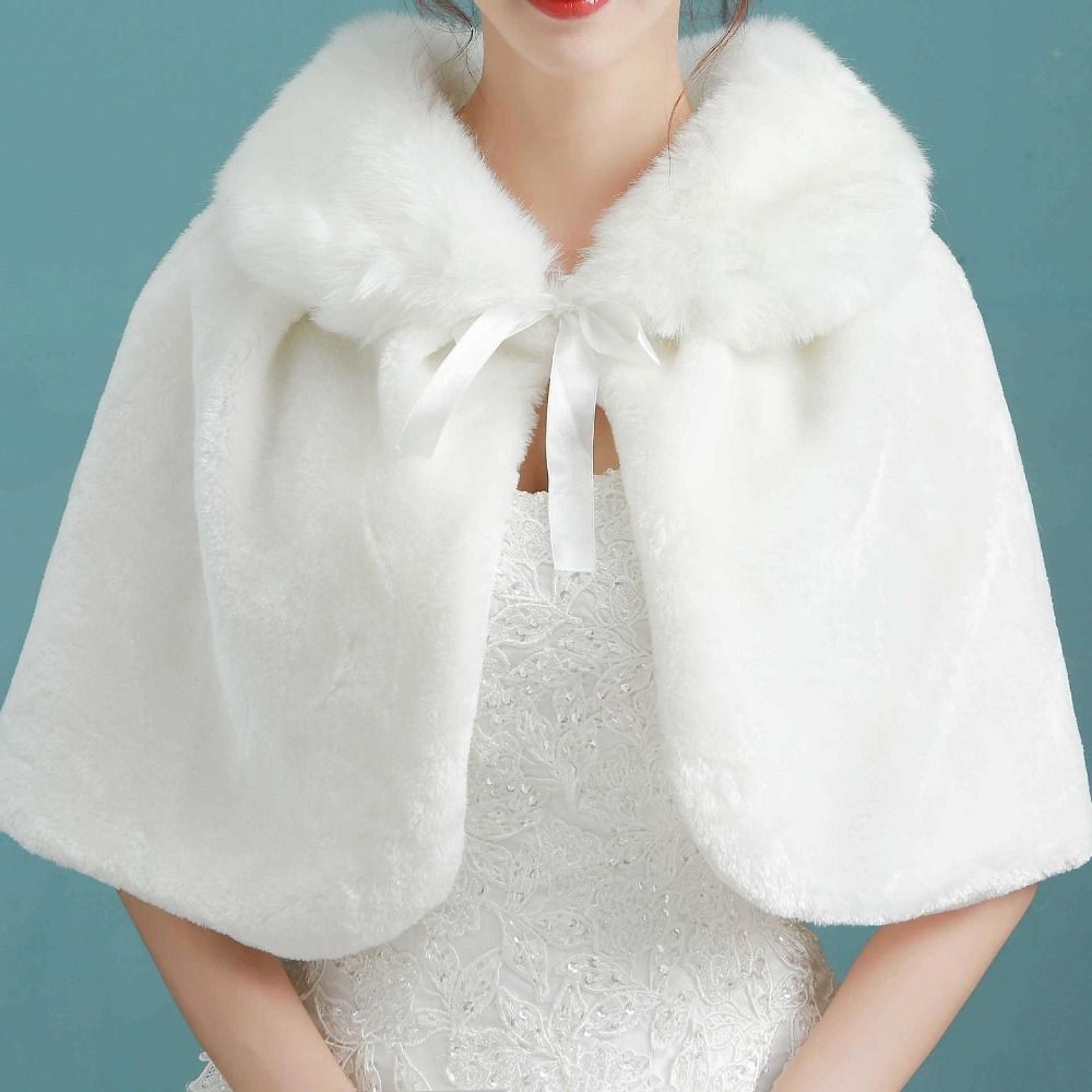 White Womens Winter Thicken Pl - Stole Wedding Shawl recension och pris