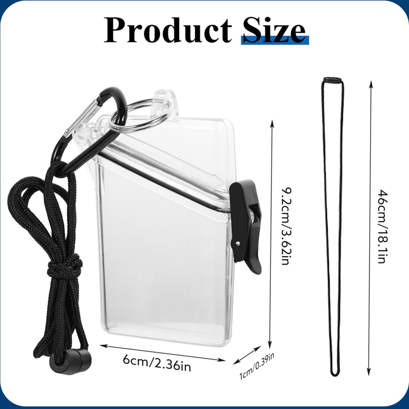 5 Pack Waterproof ID Badge Hol - Lanyard Badge Holder recension och pris
