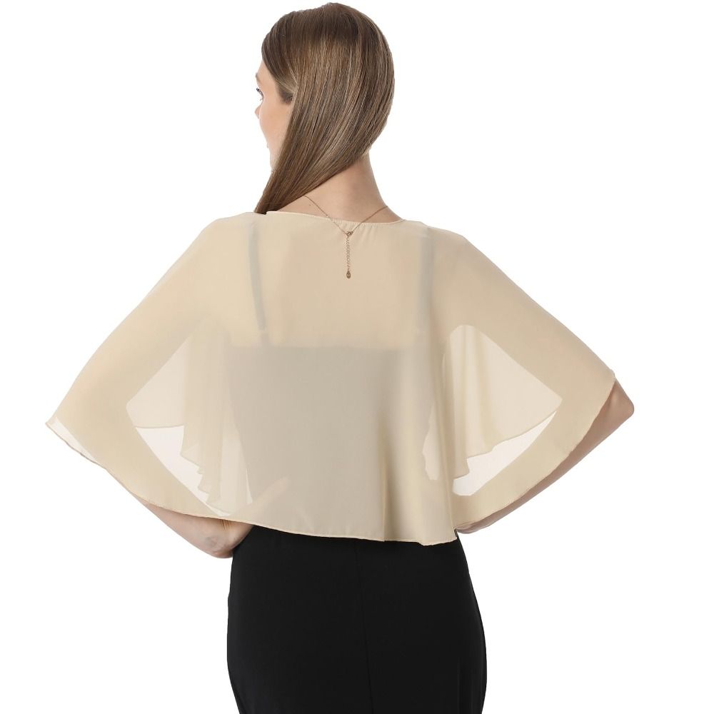 Vintage Sheer Chiffon Capelet  - Stole Wedding Shawl recension och pris