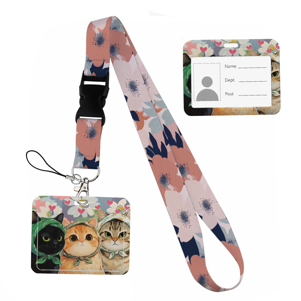 Small animals inside flowers P - Lanyard Badge Holder recension och pris
