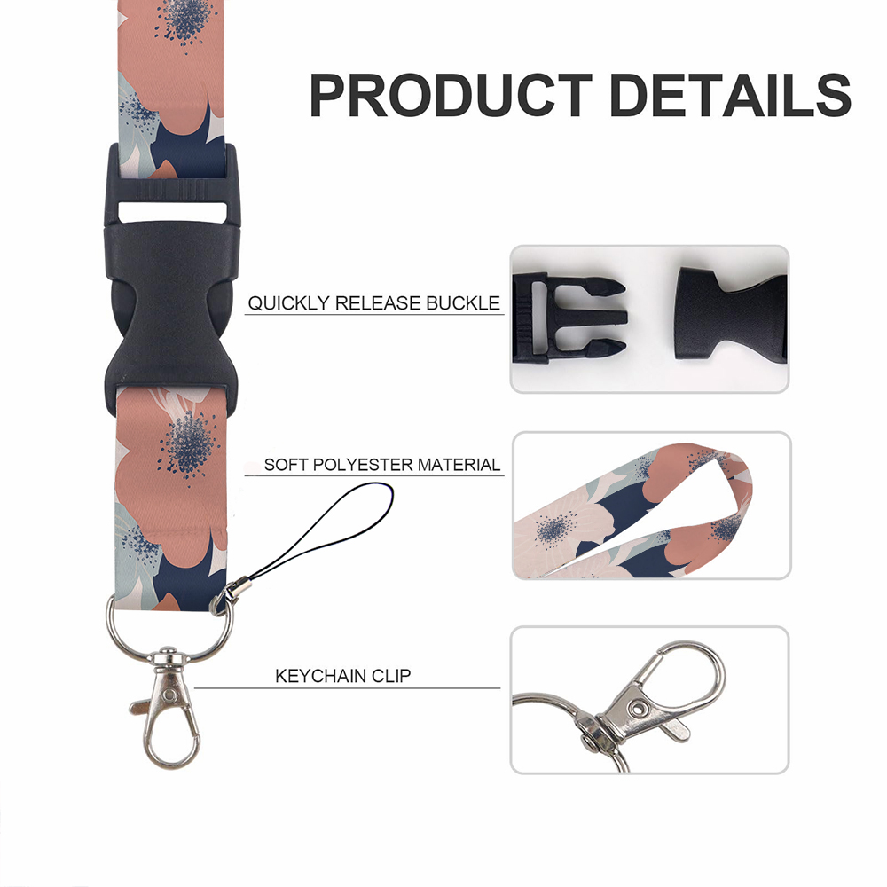 Small animals inside flowers P - Lanyard Badge Holder recension och pris